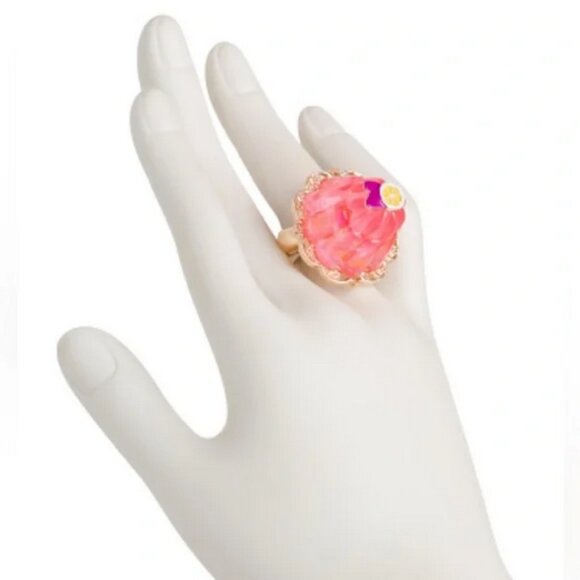 BETSEY JOHNSON Summer Jello Cake Adjustable Ring NWT - Picture 2 of 2